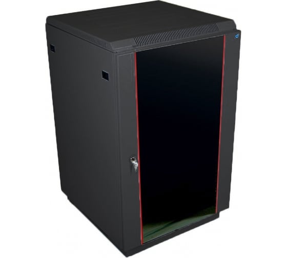 Изображение товара Напольный телекоммуникационный шкаф ЦМО 18U дверь стекло, цвет черный ШТК-М-18.6.6-1ААА-9005