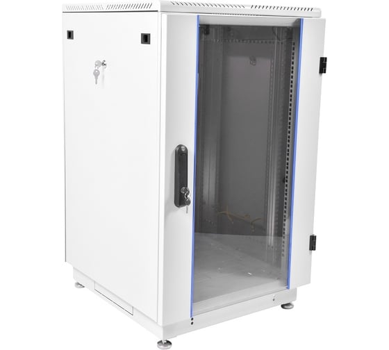 Изображение товара Напольный телекоммуникационный шкаф ЦМО 18U дверь стекло, ШТК-М-18.6.6-1ААА