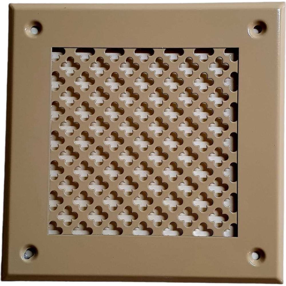 Изображение товара Решетка вентиляционная 200x200 мм металлическая на саморезах кремовая ООО Вентмаркет VRC00221S
