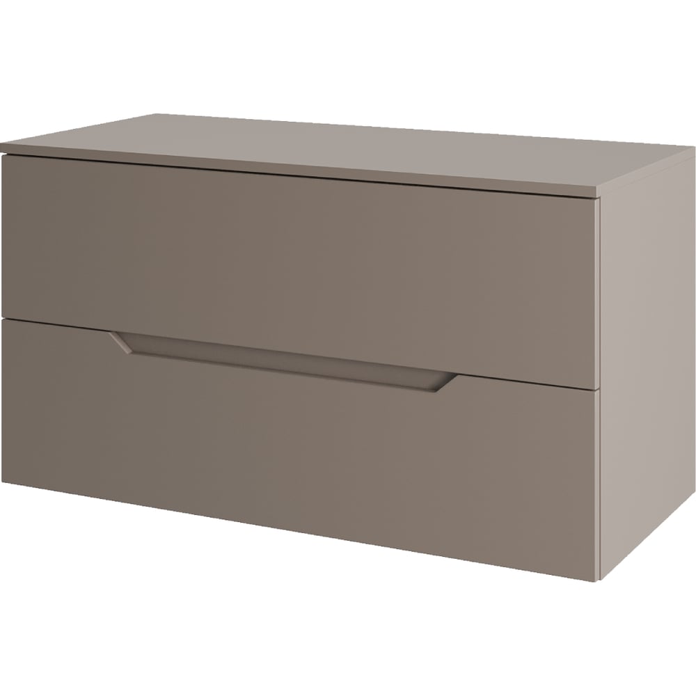 Изображение товара Подвесная тумба ORANGE Line 100 МДФ латте с системой хранения и двумя ящиками