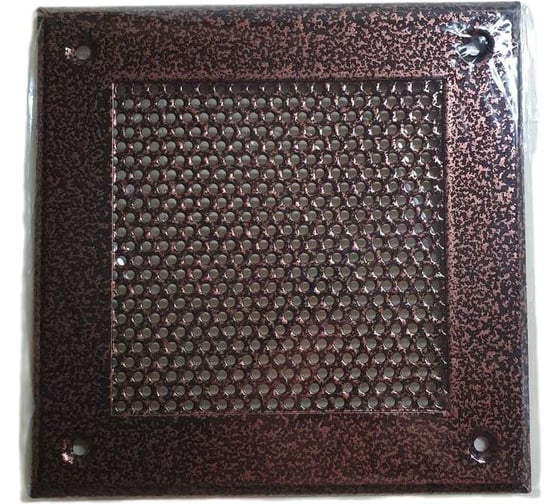 Изображение товара Решетка вентиляционная ООО Вентмаркет 150х150 мм, металлическая на саморезах, кружок, антик медный VRK00150S2