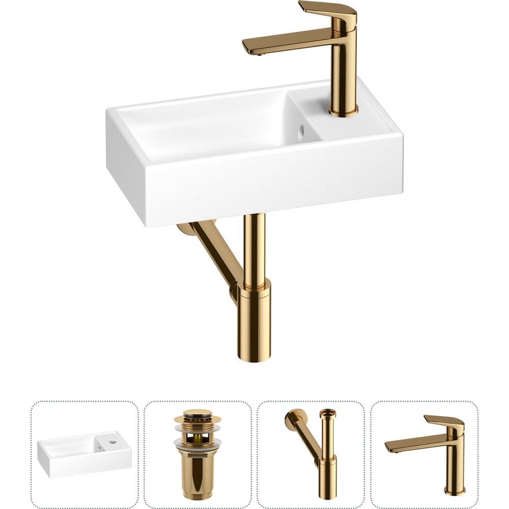 Изображение товара Маленькая раковина для ванной комнаты и туалета Wellsee WC Area 4 в 1