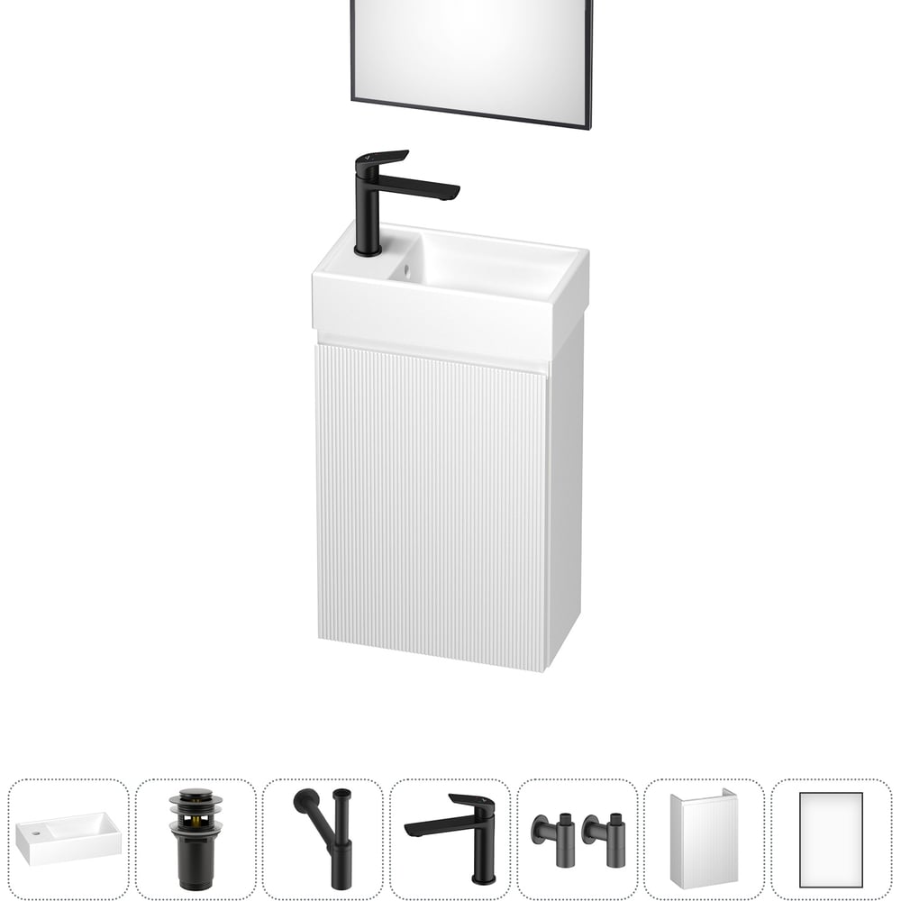 Изображение товара Подвесная мебельная тумба с раковиной Wellsee WC Area 202010508