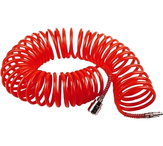 Изображение товара Шланг пневматический 10 м, спиральный, с б/с разъемами EURO Rapid Diamond Industrial DIDPNS10