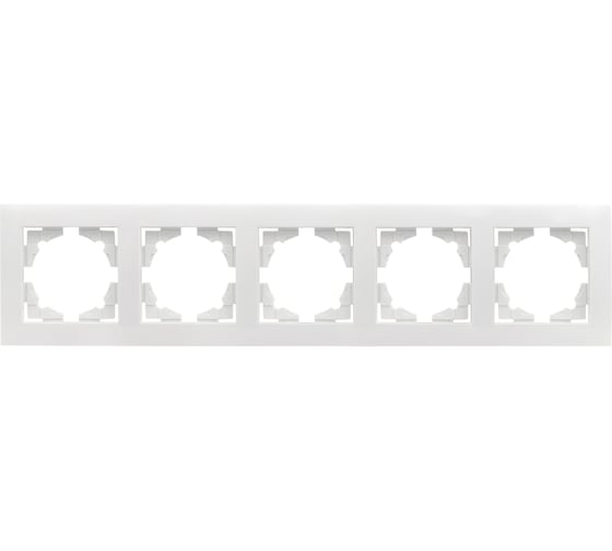 Изображение товара Рамка EKF Валенсия 5-местная белая PROxima EWM-G-305-10