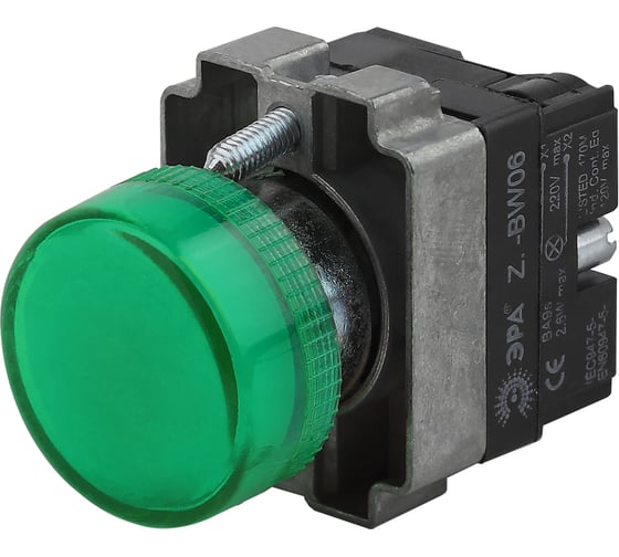 Изображение товара Индикатор ЭРА, LAY5BU63 зеленого цвета d22мм 20/200/6400 Б0045623