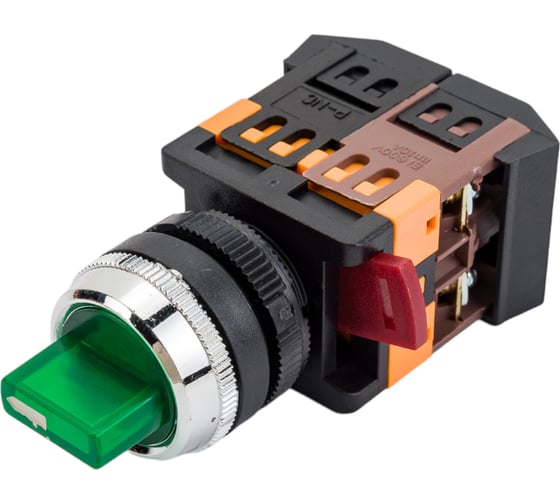 Изображение товара Переключатель ЭРА, АNСLR223 на 3 фиксированных положения, зеленый неон/240В IO 1з1р 10/400/3200 Б0045683