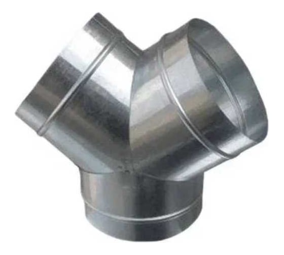 Изображение товара Тройник удлиненный Y-образный 115 мм, оцинкованная сталь для круглых воздуховодов ООО Вентмаркет Т115Y