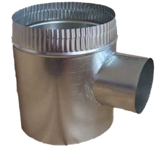 Изображение товара Тройник 315/250/315(+-) мм, оцинкованная сталь для круглых воздуховодов ООО Вентмаркет T315х250х315zig