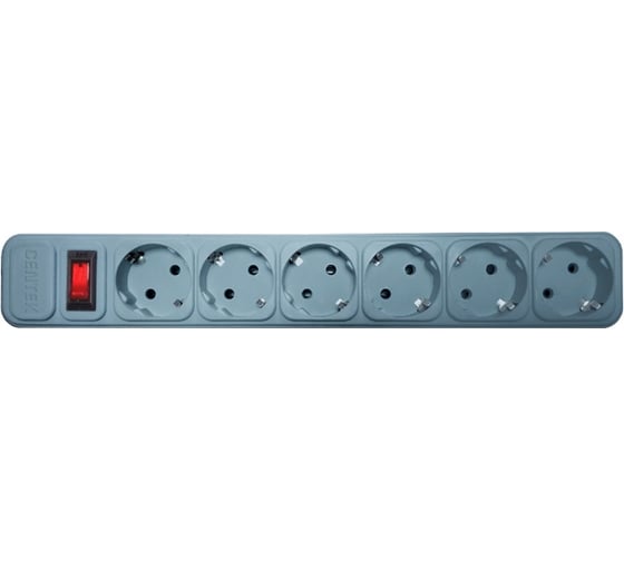 Изображение товара Сетевой фильтр Centek 5 розеток, 4,5 м, макс до 2200 Вт CT-8900-5-4,5 Gray