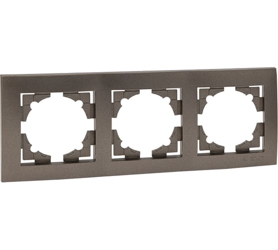 Изображение товара 3-местная рамка EKF Валенсия, графит EWM-G-303-60