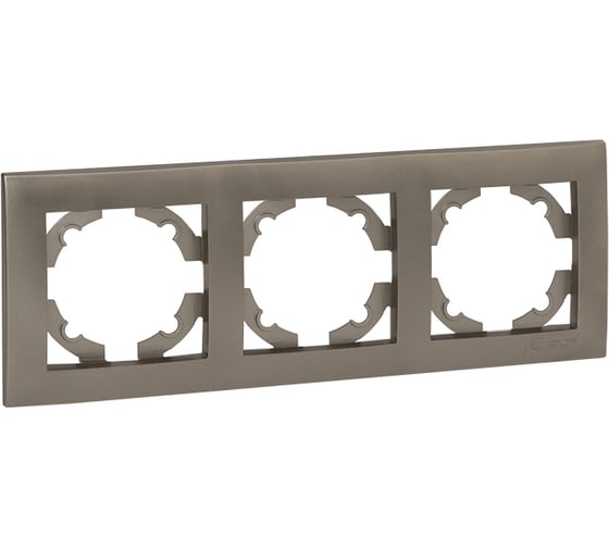 Изображение товара 3-местная рамка EKF Валенсия, кашемир EWM-G-303-40