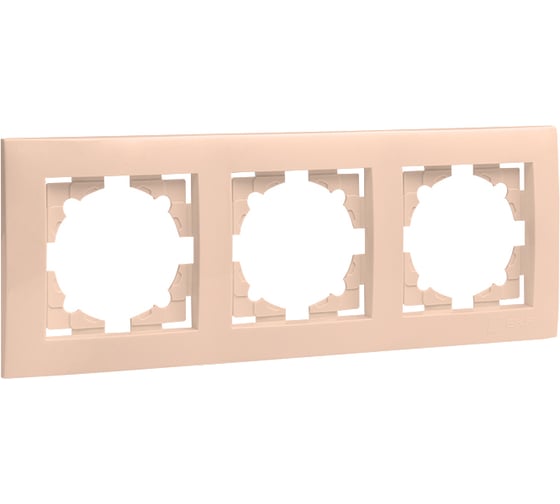 Изображение товара 3-местная рамка EKF Валенсия, кремовая EWM-G-303-20