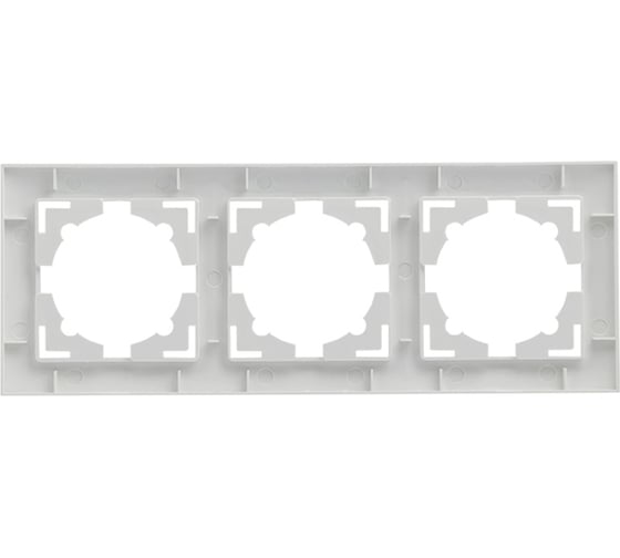 Изображение товара 3-местная рамка EKF Валенсия, белая, PROxima EWM-G-303-10