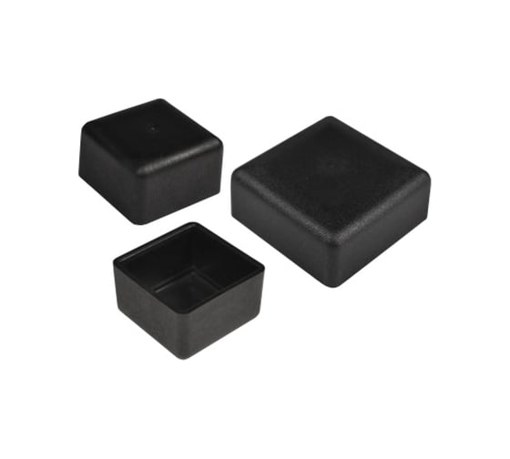 Изображение товара Наружная заглушка для труб Росдюбель квадратная, 80x80 мм, черная, 20 шт. 26-3080