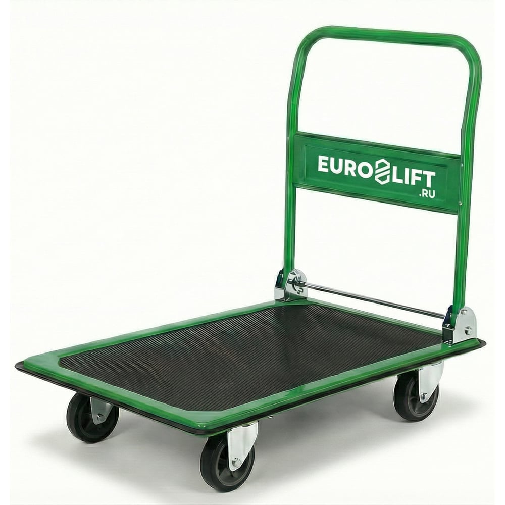 Изображение товара Платформенная стальная тележка EURO-LIFT ТН150 грузоподъемностью 150 кг диаметр колеса 100мм