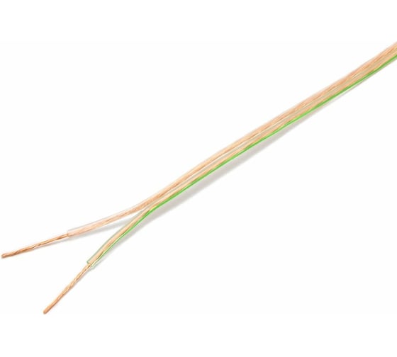 Изображение товара Прозрачный акустический кабель Cablexpert, 2x0.5мм2, медь, 30м, с зел.пол., бухта, CC-TC2x0,5-30M