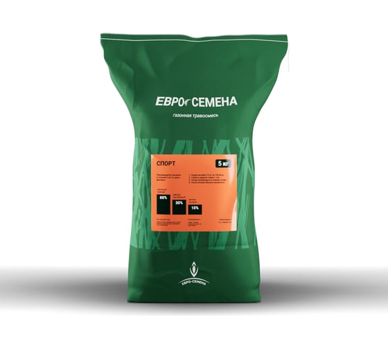 Изображение товара Газонная травосмесь ABSOLUTE GREEN Евро-Семена Спорт 5 кг 00000000734