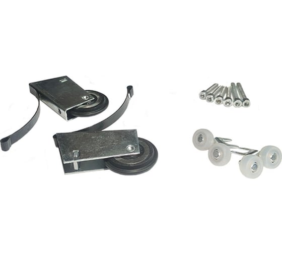 Изображение товара Ролики/колеса в комплекте Mebax Симметрия 4-ый класс для шкафа-купе с саморезом 6мм под трек 37,5мм, 00-00000691