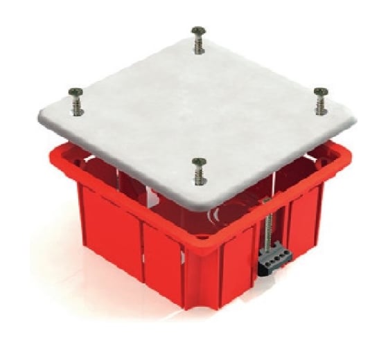 Изображение товара Распределительная коробка GREENEL 92х92х45мм для полых стен GE41022