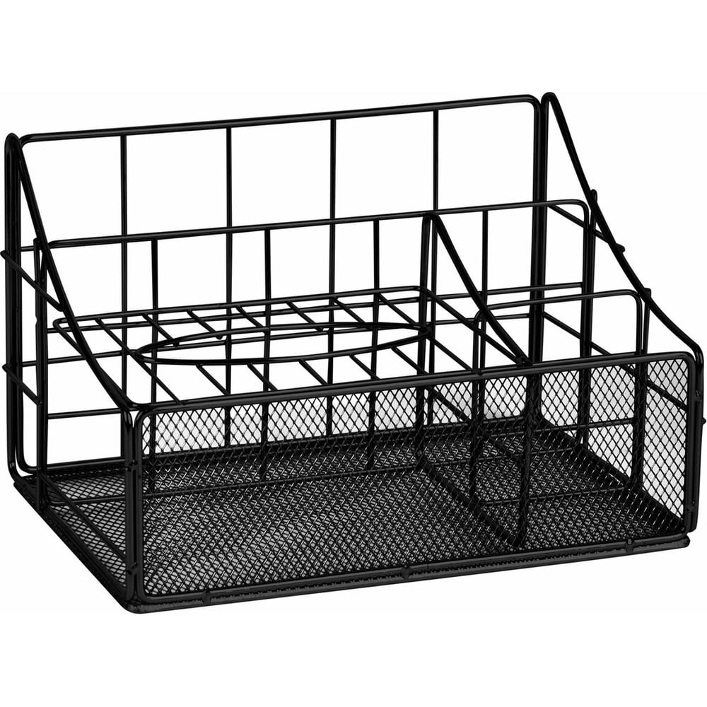 Изображение товара Органайзер для косметики металлический ОФИСМАГ MONTE VITA 4 секции черный 160x240x150 мм