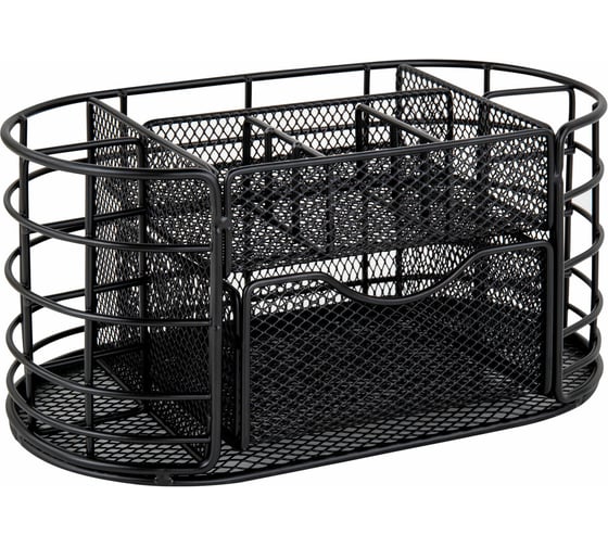 Изображение товара Органайзер для косметики и мелочей металлический 9 секций, ОФИСМАГ MONTE VITA, 105x218x110 мм, чёрный, 272476