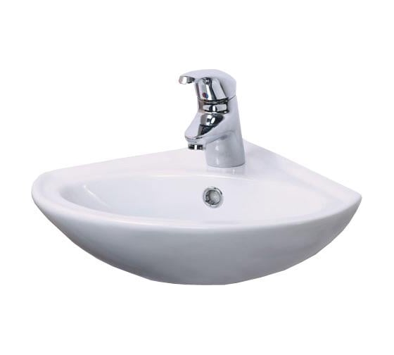 Изображение товара Умывальник угловой Sanita Веер 00000055376 WB.CR/Veer/23-C/WHT.G/S1