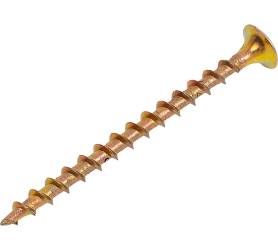 Изображение товара Саморез по дереву ЖЕСТЬ желтый цинк, 3,5x51, 500 шт., контейнер УТ-00002833