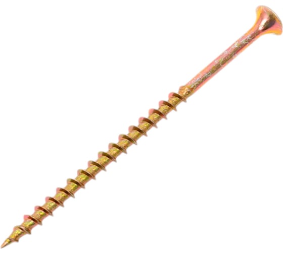 Изображение товара Саморез по дереву ЖЕСТЬ желтый цинк, 4,2x75, 250 шт., контейнер УТ-00009701