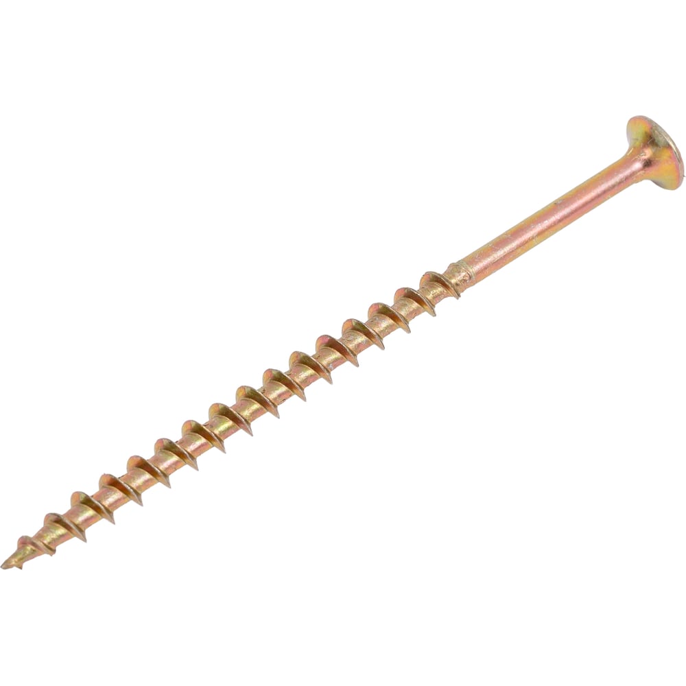 Изображение товара Саморез по дереву ЖЕСТЬ желтый цинк 4,2x75 мм, 100 шт.