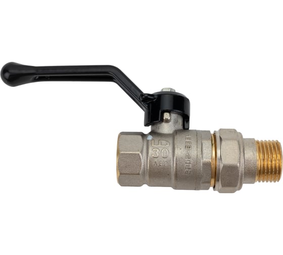 Изображение товара Шаровой кран LD Pride латунный, внутренняя резьба/"американка", ручка-рычаг, 1/2" 47.15.В-ГШ.Р LD 47.307.15