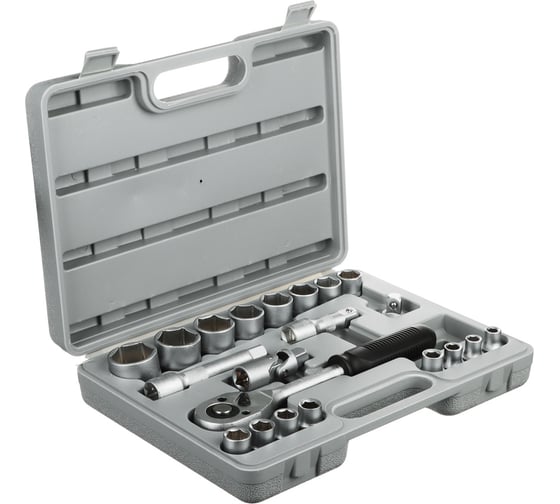 Изображение товара Набор головок ЕРМАК 21 предм. 8-32мм с карданным шарниром 1/2 736-006