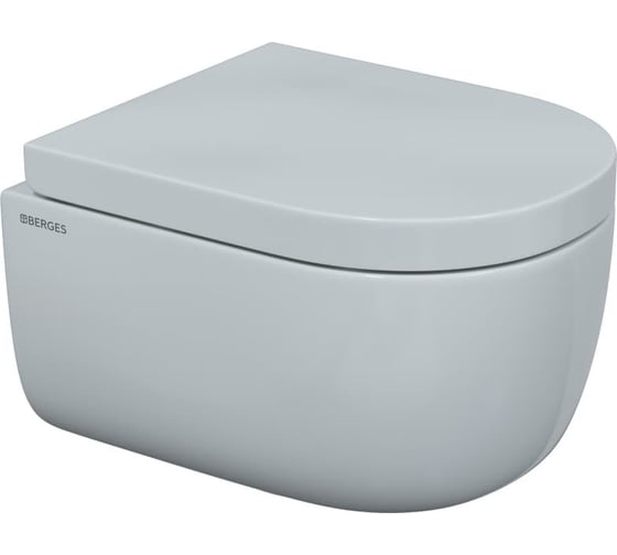 Изображение товара Подвесной унитаз Berges EGO Rimless 49 см, сиденье дюропласт Тома SO: микролифт, быстросъем 082122