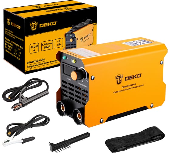 Изображение товара Сварочный аппарат инверторный DEKO 250А DKWM250A Mini 080-3000