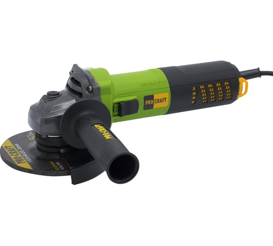 Изображение товара Углошлифовальная машина бесщеточная PROCRAFT 1100Вт, 125мм, 0-11000 об/мин PW2200