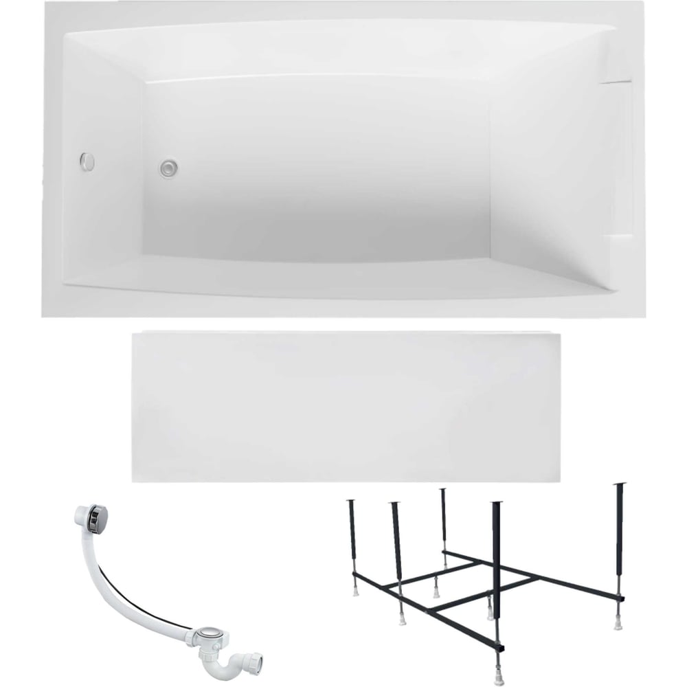 Изображение товара Акриловая ванна 1Marka AELITA 180x80 см с каркасом и панелью