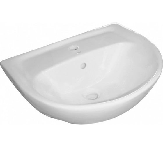 Изображение товара Умывальник Sanita Эталон 55 УП белый, ВКС подходит пьедестал самарский 00022777 WB.PD/Etalon/55-C/WHT.G/S1