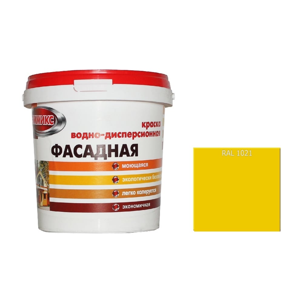 Изображение товара Краска ВД для нар/работ моющаяся Эммикс RAL 1021 (вед 16 л/22,5 кг) 4690417121625
