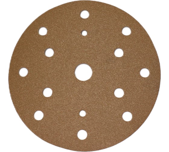 Изображение товара Шлифовальный круг В312TV 150 мм, на липучке, 15 отверстий, золотистый, Р120 R2R 2020-44308