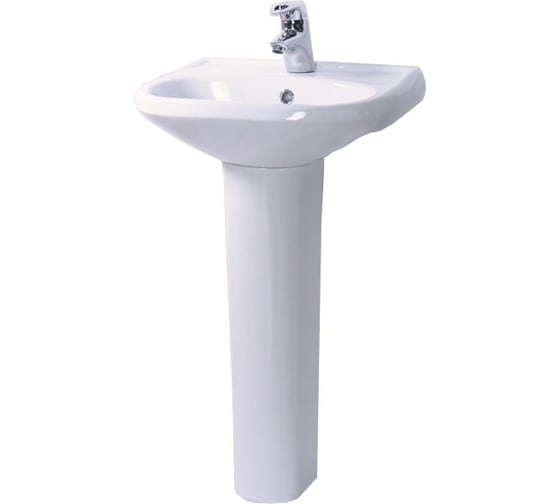 Изображение товара Умывальник Sanita Комфорт 48 УП Белый, ВКС подходит пьедестал Самарский WB.PD/Comfort/50-C/WHT.G/S1