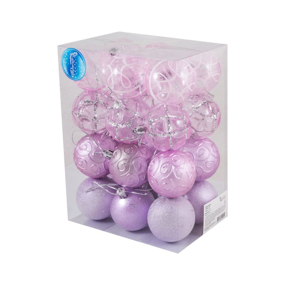 Набор шаров Волшебная страна набор шаров на ель елочка с 1875 5 см фиолетовый серый 8 шт
