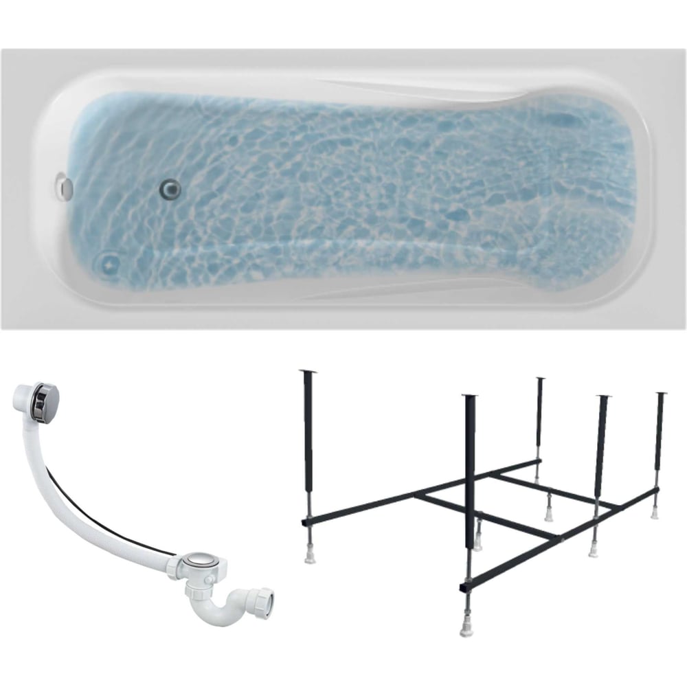 Изображение товара Ванна акриловая 1Marka CLASSIC 150x70 см с металлическим каркасом