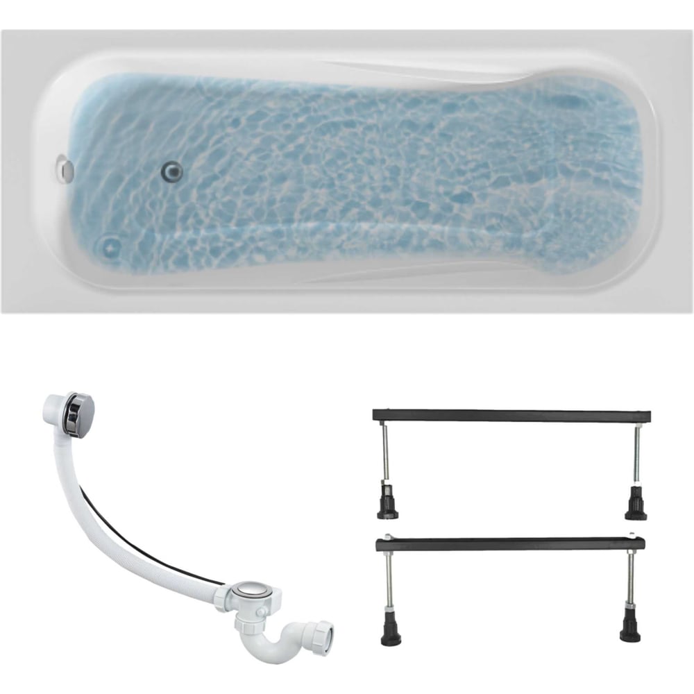 Изображение товара Акриловая ванна 1Marka CLASSIC 170x70 см с комплектом ножек и сливом