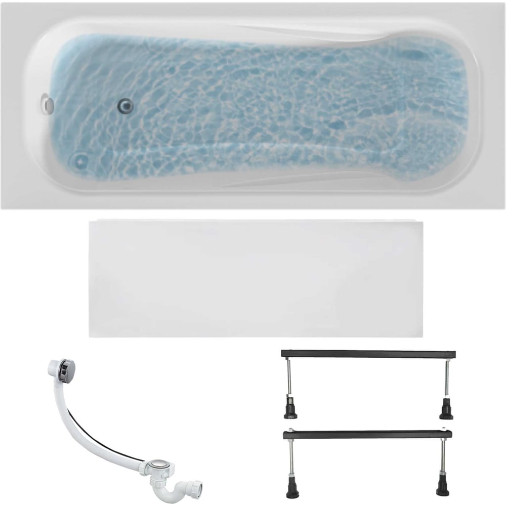 Изображение товара Акриловая ванна 1Marka CLASSIC 130x70 см комплект с панелью и ножками