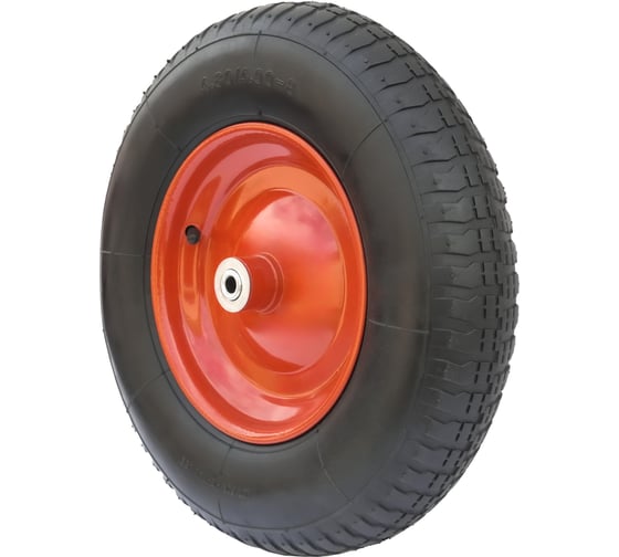 Изображение товара Колесо для тачки / тележки пневматическое 4.80/4.00-8, диаметр 390 мм, ось 12 мм, подшипник, PR 3007-12 А5 1008992