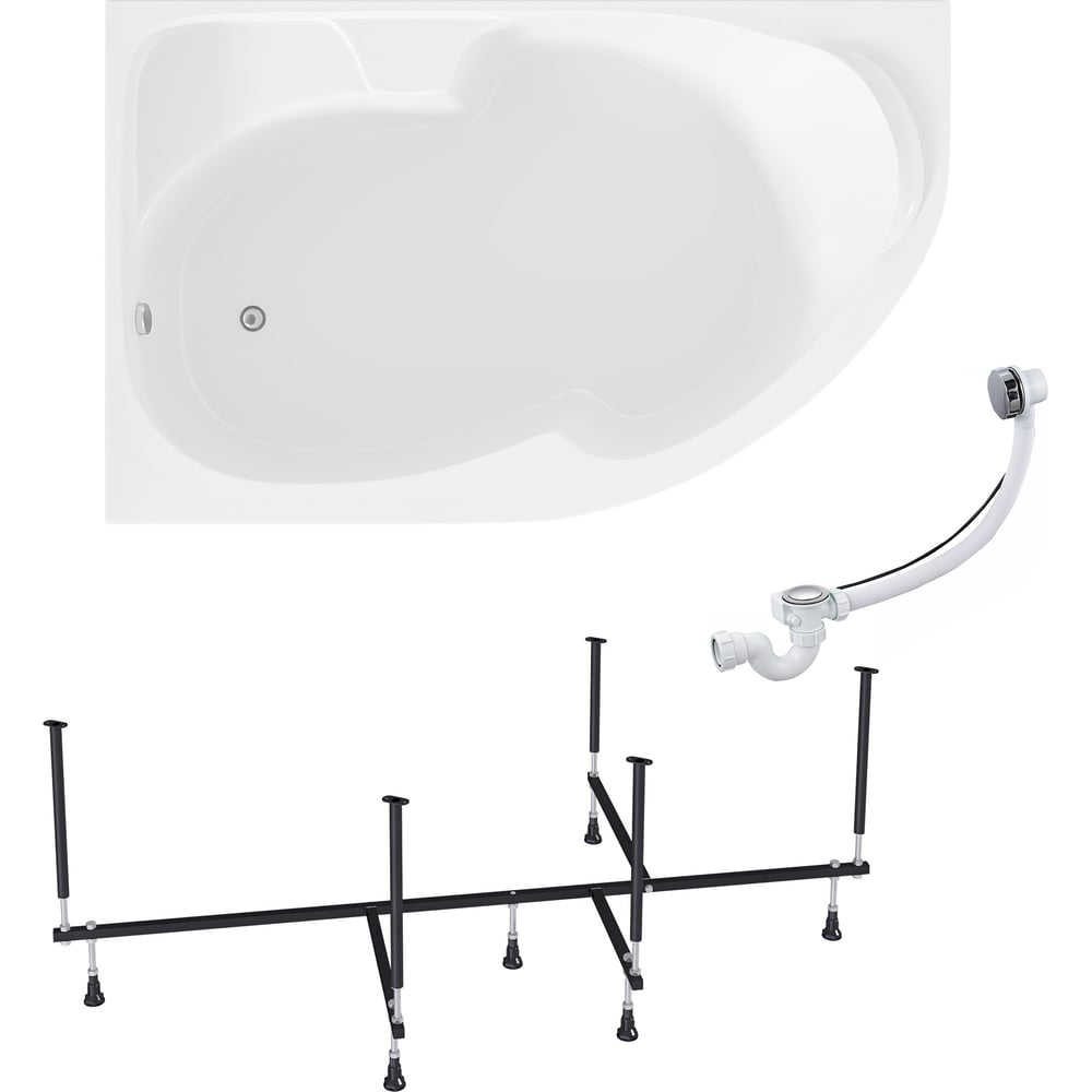 Изображение товара Ванна акриловая 1Marka DIANA 150x90 см асимметричная левый угол с каркасом