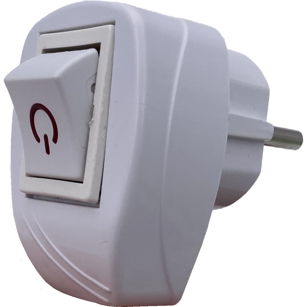 Изображение товара Вилка с включателем FAR с заземлением белый F131 230V 16A