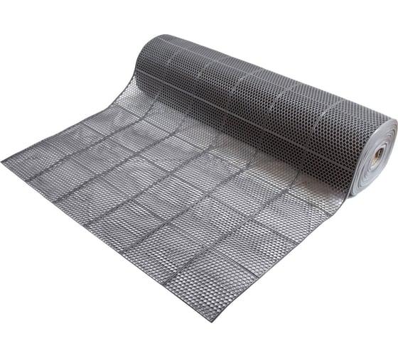 Изображение товара Коврик-дорожка SUNSTEP ПВХ Ячейка 0.9х12 м, серый 39-651