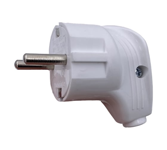 Изображение товара Вилка угловая FAR с заземлением белый F28