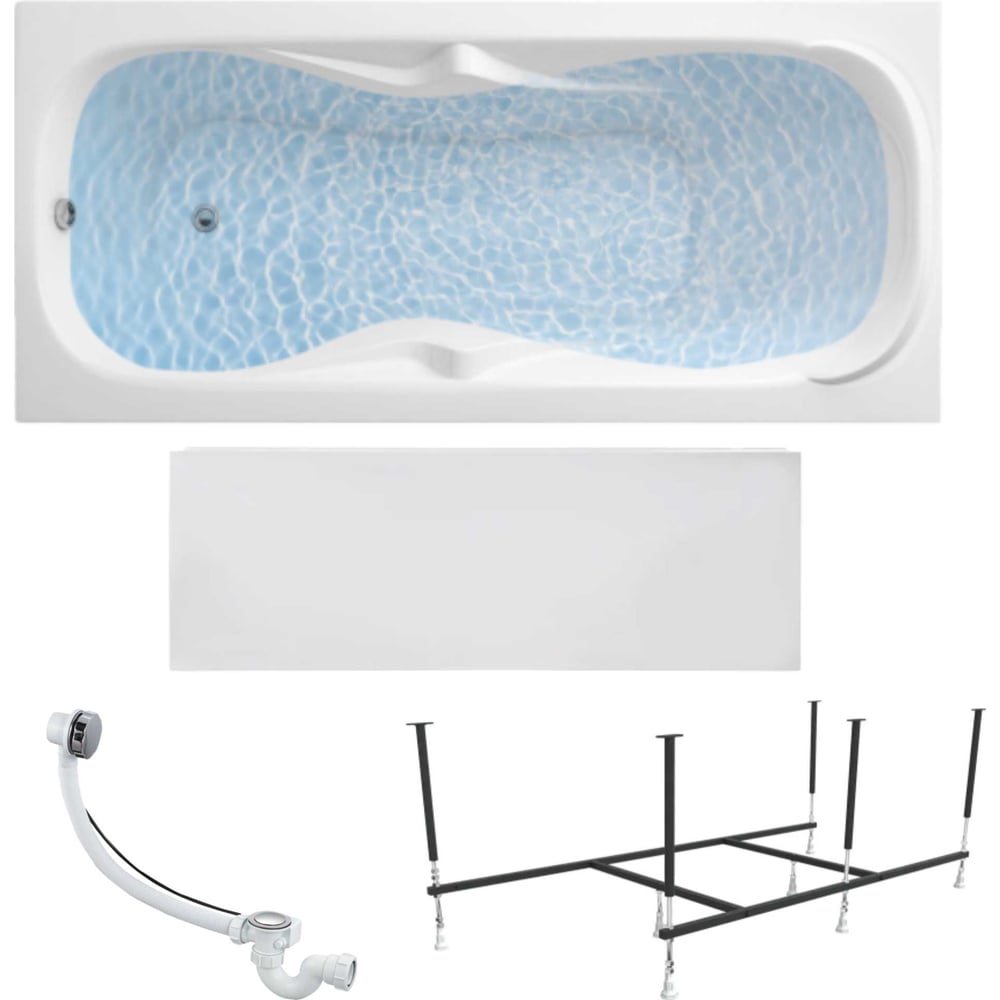 Изображение товара Ванна акриловая 1Marka DIPSA 170x75 см с каркасом и панелью